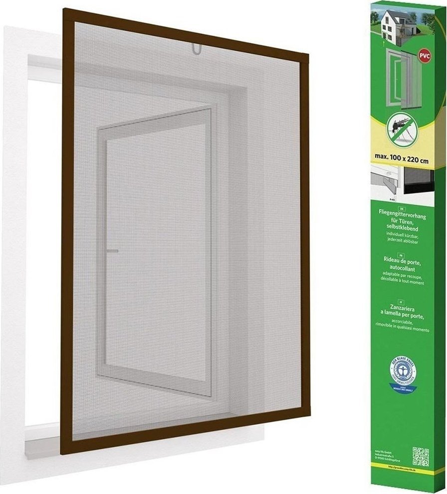 Moskitiera okno alu 100x 120 brązowa