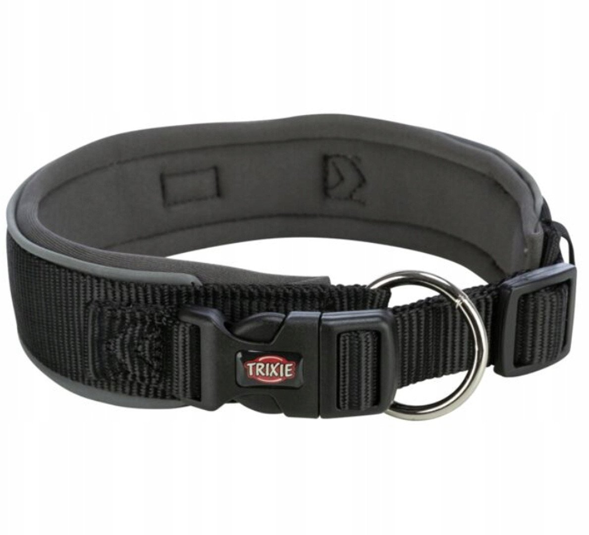 Premium, obro�a, dla psa, czarna/grafitowa, XS�S: 27�35 cm/25 mm, ta�ma parciana, szeroka