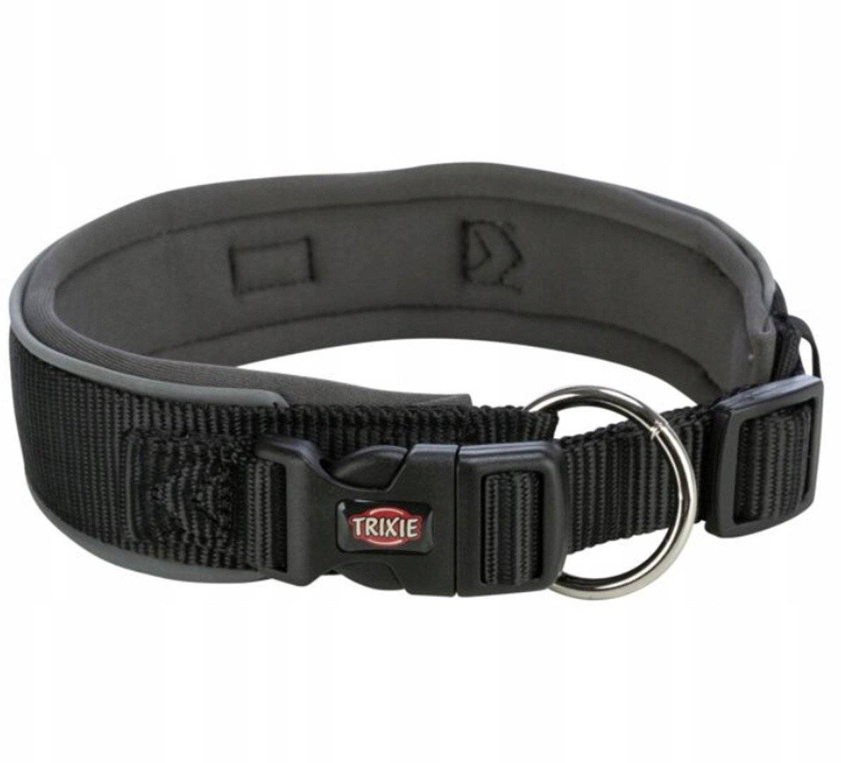 Premium, obro�a, dla psa, czarna/grafitowa, XS�S: 27�35 cm/25 mm, ta�ma parciana, szeroka