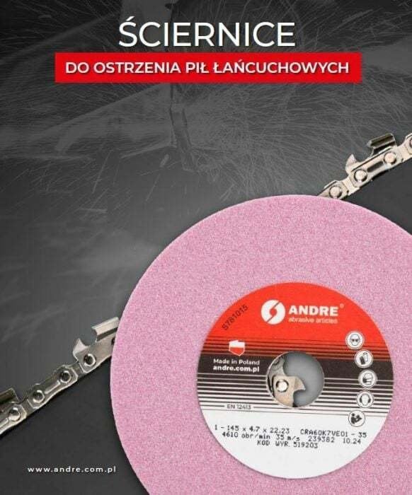 Andre ŚCIERNICA DO OSTRZENIA ŁAŃCUCHÓW 145 x 4,7 x 22,2mm CRA60K7VE01 - 35