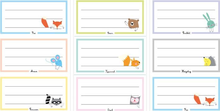 Interdruk Naklejki na zeszyty B&B Pastel 9 naklejek