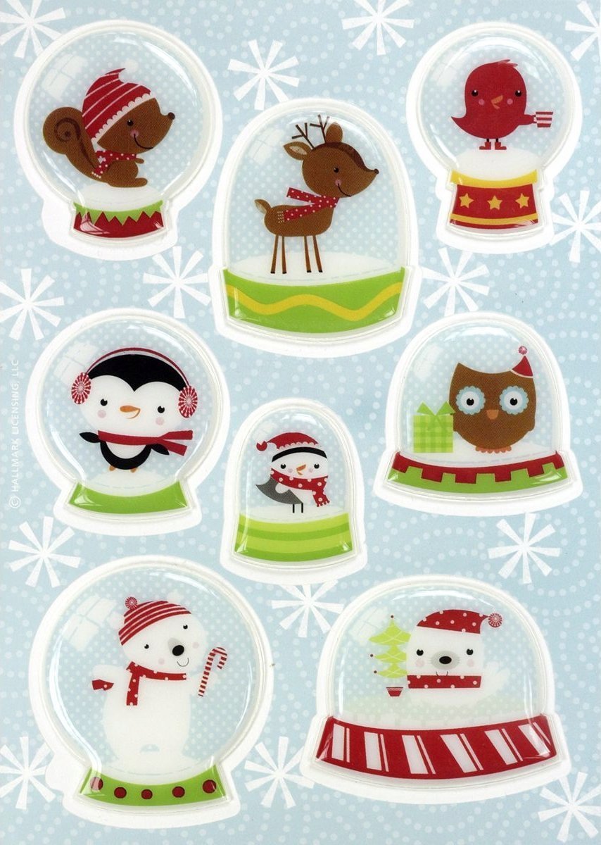 Titanum Naklejki wypukłe miękkie kule ¶nieżne 8szt