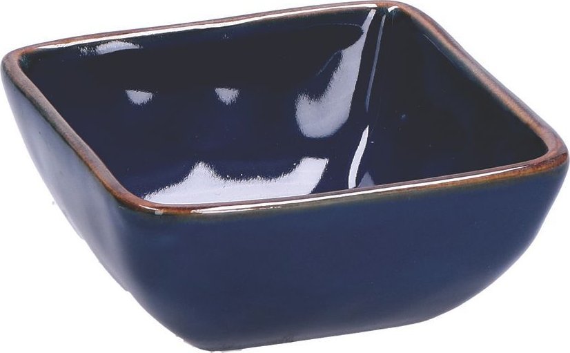 NPC Polska Rose&Tulipani Zestaw 6 kwadratowych miseczek z kamionki 8 cm kobaltowe