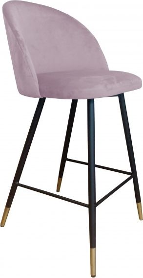 Atos Hoker CLAUDINE VELVET GOLD jasno różowy na czarnych nogach ATOS