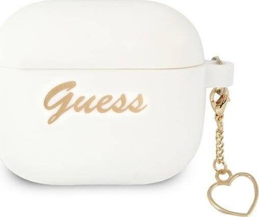 Guess Etui ochronne Silicone Charm Collection do AirPods 3 GUA3LSCHSH białe