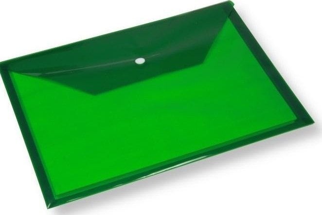 Koperta na dokumenty A4 z klipem zielona