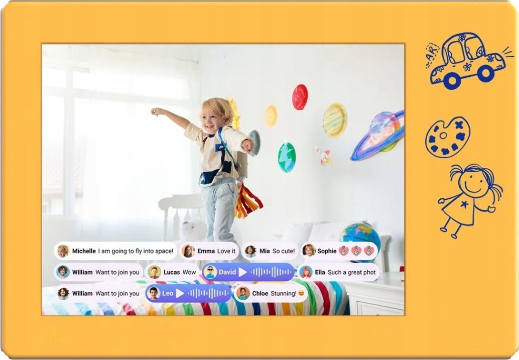 DIGITAL PHOTO FRAME DOODLE 9/WHITE FF0901SA-WE01 MYFIRST