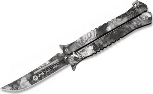 K25 Nóż motylek K25 02142 Balisong Phyton Czarny uniwersalny