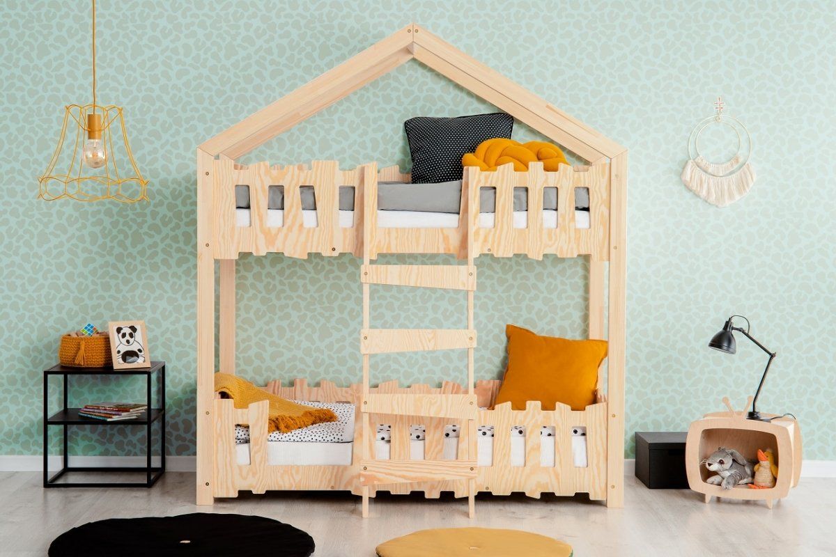 ADEKO STOLARNIA Łóżko ZIPPO P 90x200 sosna piętrowe ze sklejki sosnowej ADEKO STOLARNIA