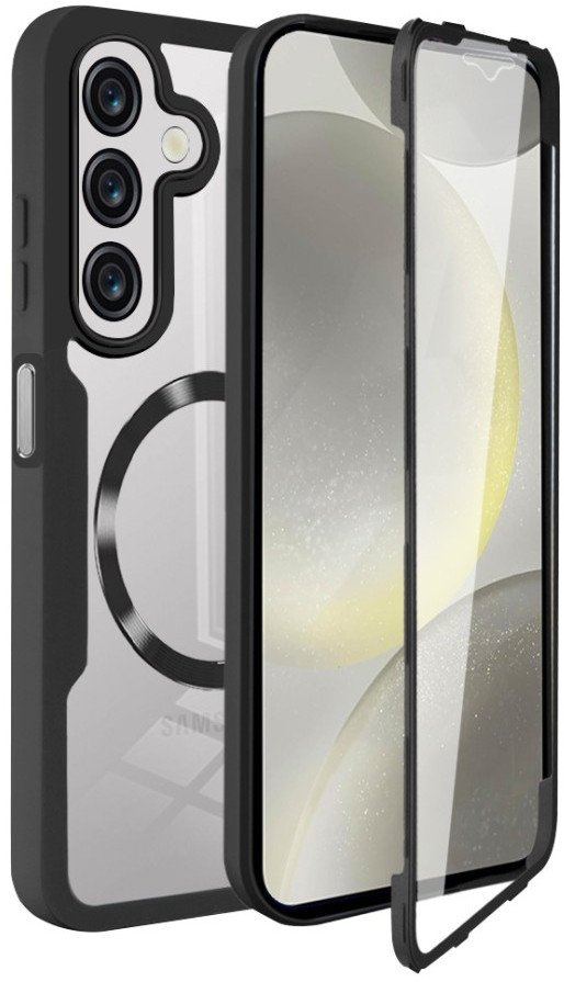 Etui pancerne Supero 360 Magsafe do Samsung Galaxy S24 Fe, czarne