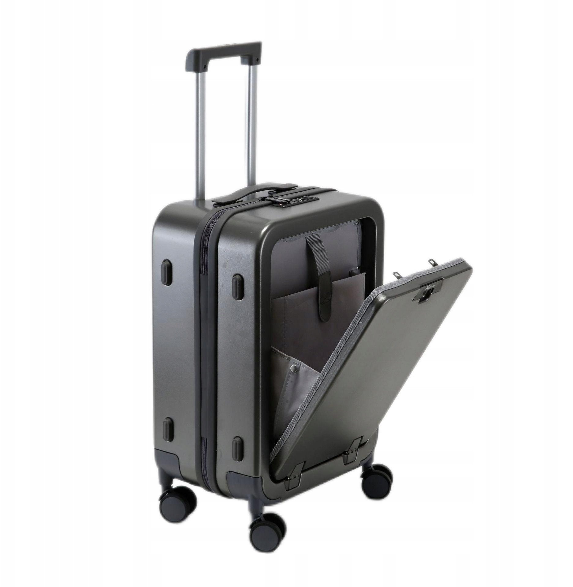 WALIZKA Kabinowa CZARNA LAPTOP ABS Odporna 38L