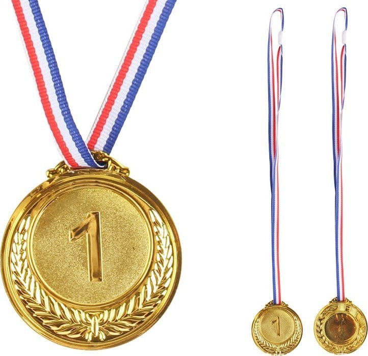 Złoty Medal Pierwsze Miejsce Nagroda Trofeum Cynkowy 6,5cm LEAN Toys