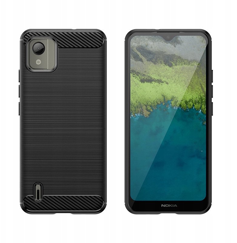 Hurtel Etui silikonowe Carbon Case do Nokia C110 - czarne
