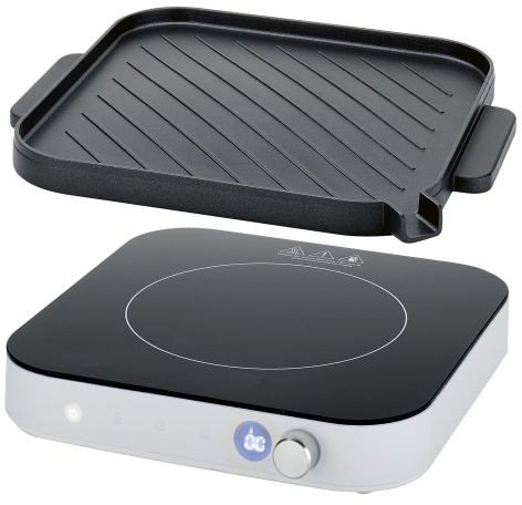 Hurtel Indukcyjna kuchenka z płytą grillową, 33 x 28 x 8 cm