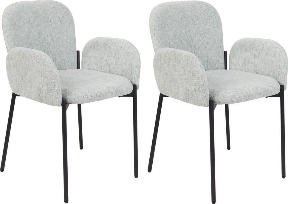 Beliani Zestaw 2 krzeseł do jadalni miętowe ALBEE