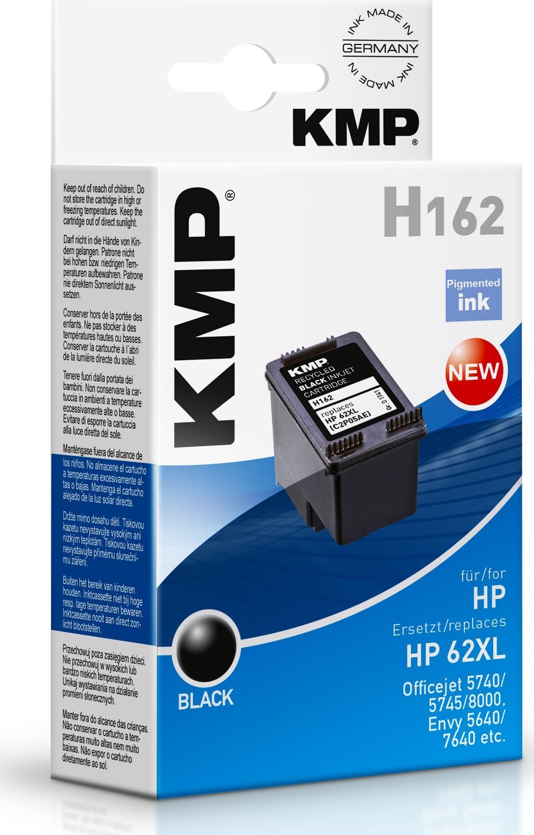 Tusz KMP Patrone HP 62XL (C2P05AE) comp. black pigm. H127 - 1741,4001