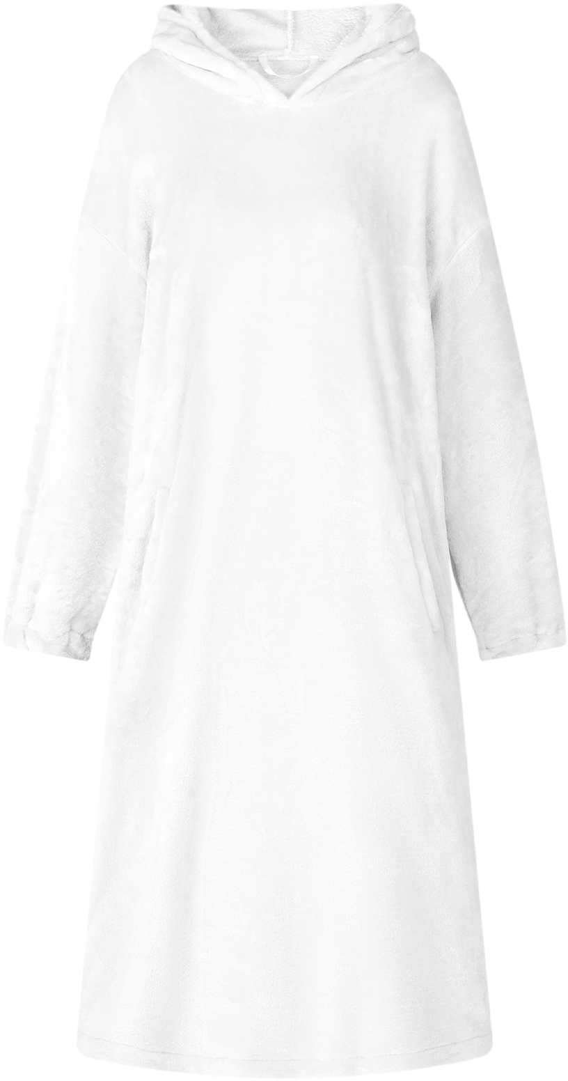 vidaXL Koc bluzowy z flaneli Biały