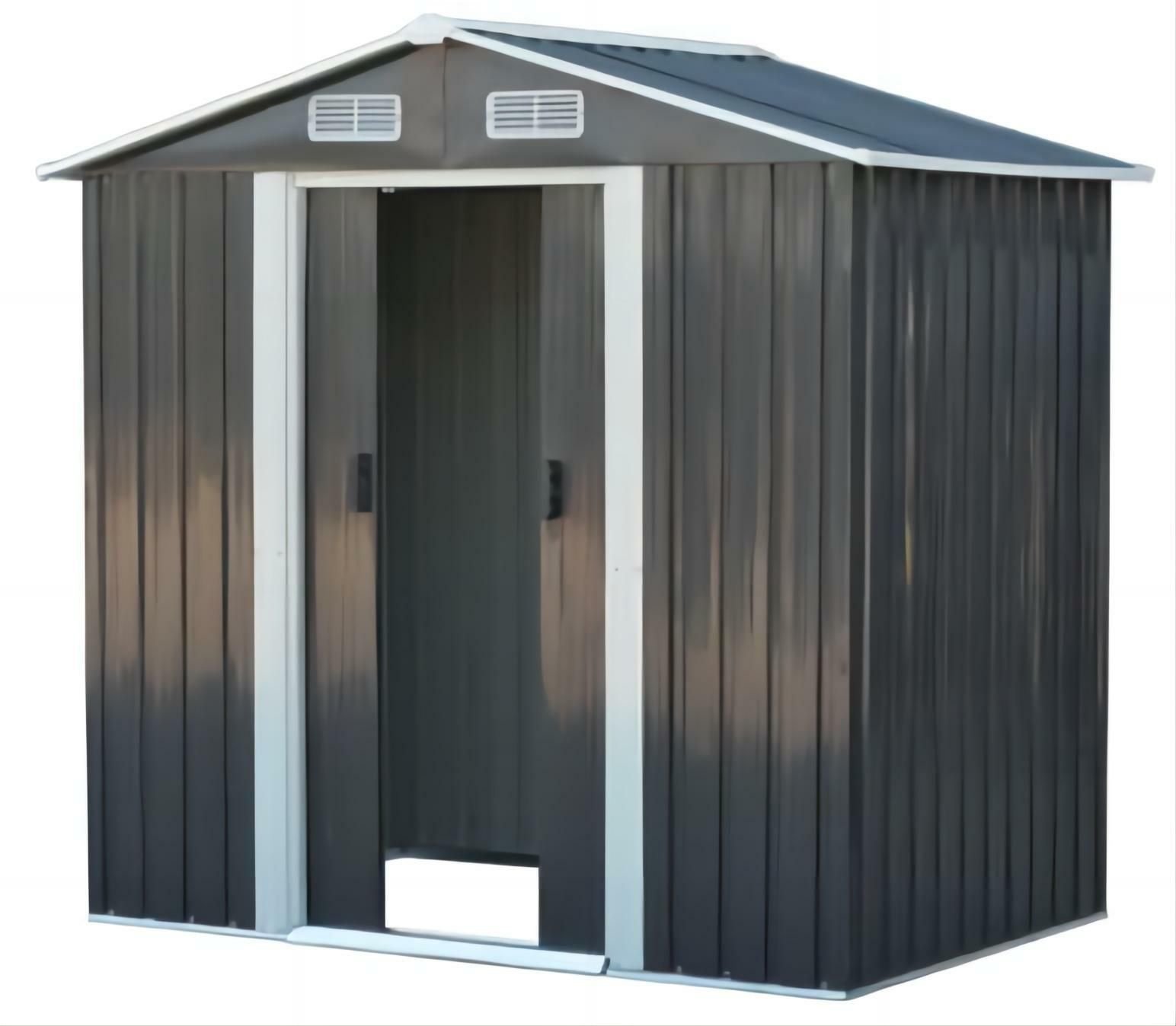 kontrast Domek metalowy na narzędzia blaszak, szopa 191x277x192 szary antracytowy