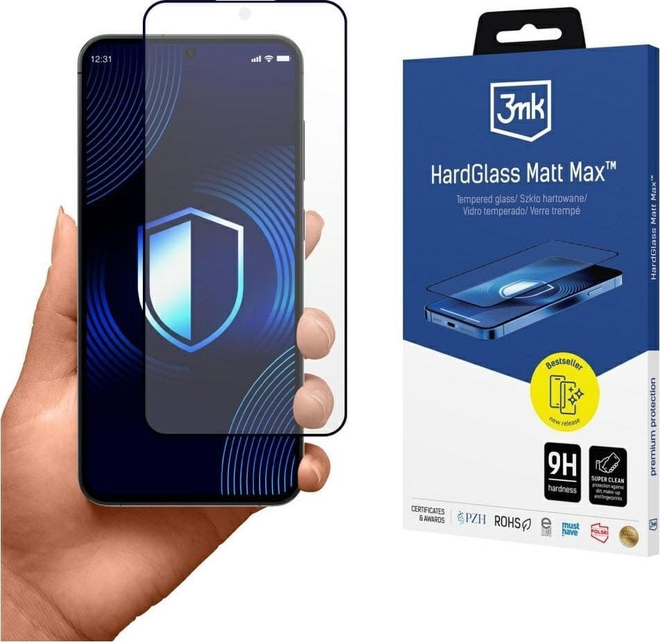 Szkło hartowane 3MK HardGlass Matt Max do Samsung Galaxy S25