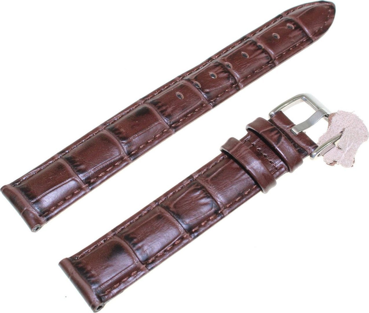 Diloy Skórzany pasek do zegarka 18 mm Diloy 368EL.18.2 ciemnobrązowy XL