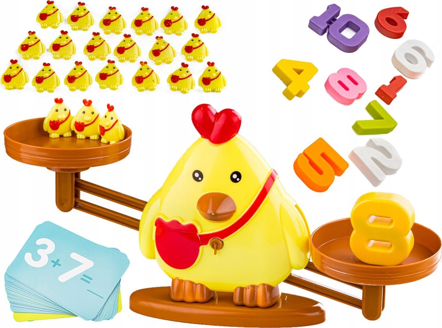 Gra Nauka Liczenia - Równoważnia Waga Szalkowa Kurczak - Chick Balance