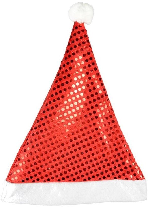 Czapka Mikołaja z cekinami