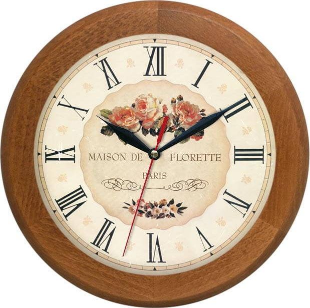 Atrix Drewniany zegar ścienny Atrix ATW301KW JD SW 30 cm uniwersalny