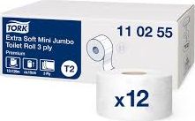 Tork Papier toaletowy Mini Jumbo Premium biały extra miękki 120m 12 szt.