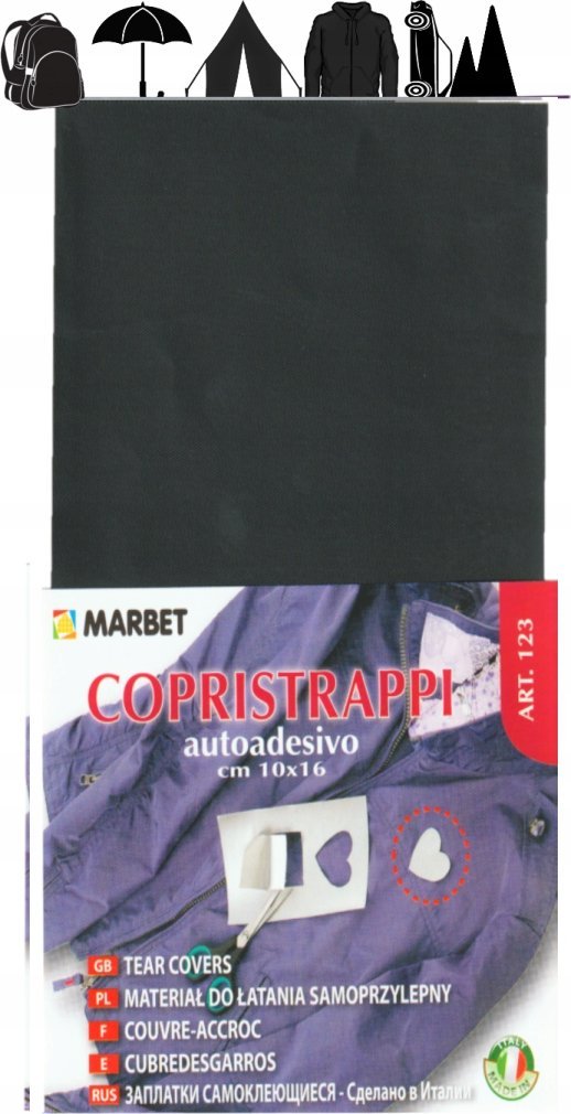 Marbet Łata Nylonowa wodoodporna samoprzylepna do kurtek 123 marbet 120