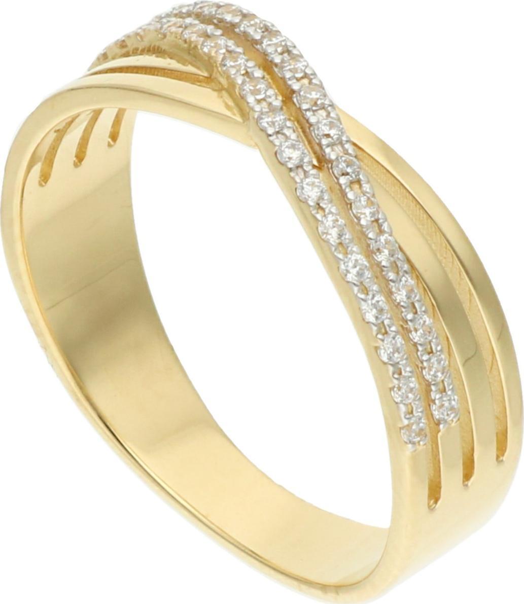 Rosanto Bardzo ładny przeplatany złoty pierścionek roz 18 585 14k