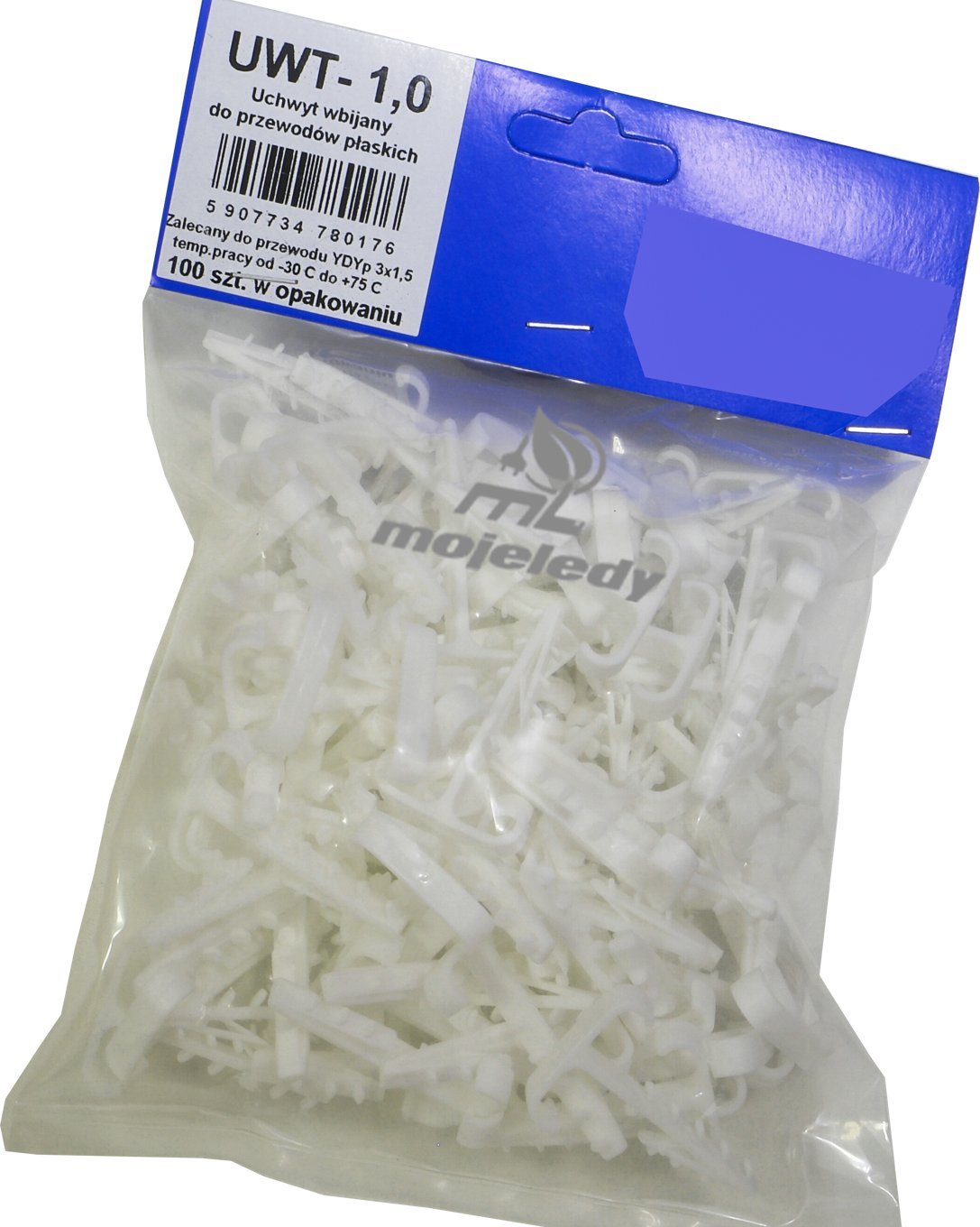 Baks Uchwyt wbijany przew.płaskich UWT-2,5 1op.