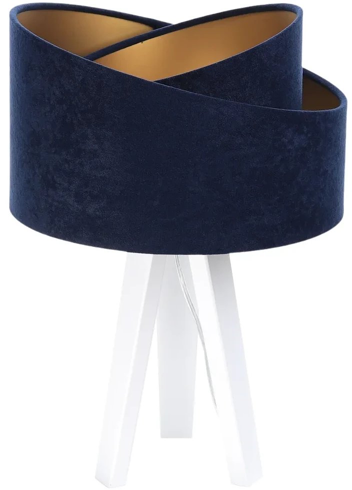 Lampa stołowa GEMSTONE granatowa/złota/biała BPS KONCEPT