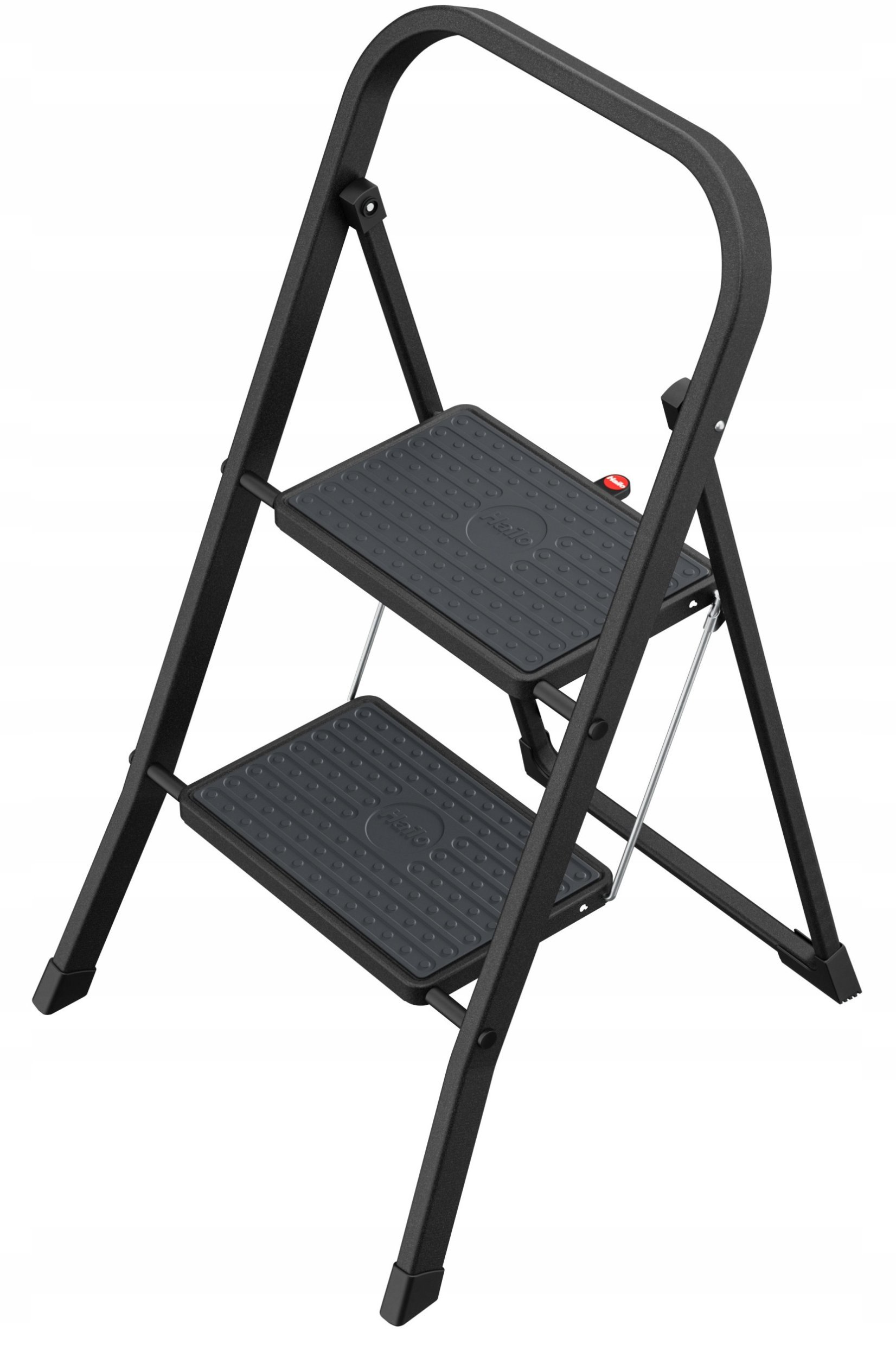 Folding stepladder K44 StandardLine / steel / 2 steps safety handle / black 4007126241726