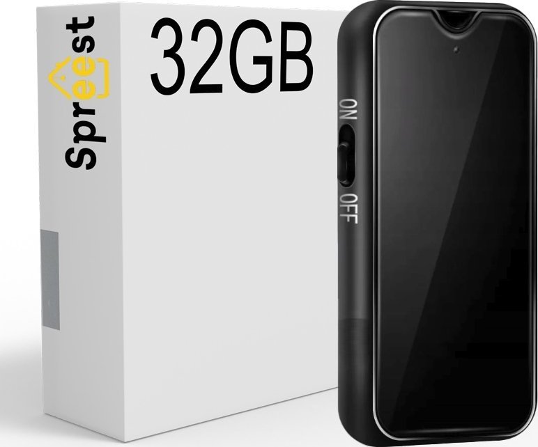 Dyktafon Spreest Dyktafon 32GB PODSŁUCH 500H SZPIEGOWSKI DETEKCJA