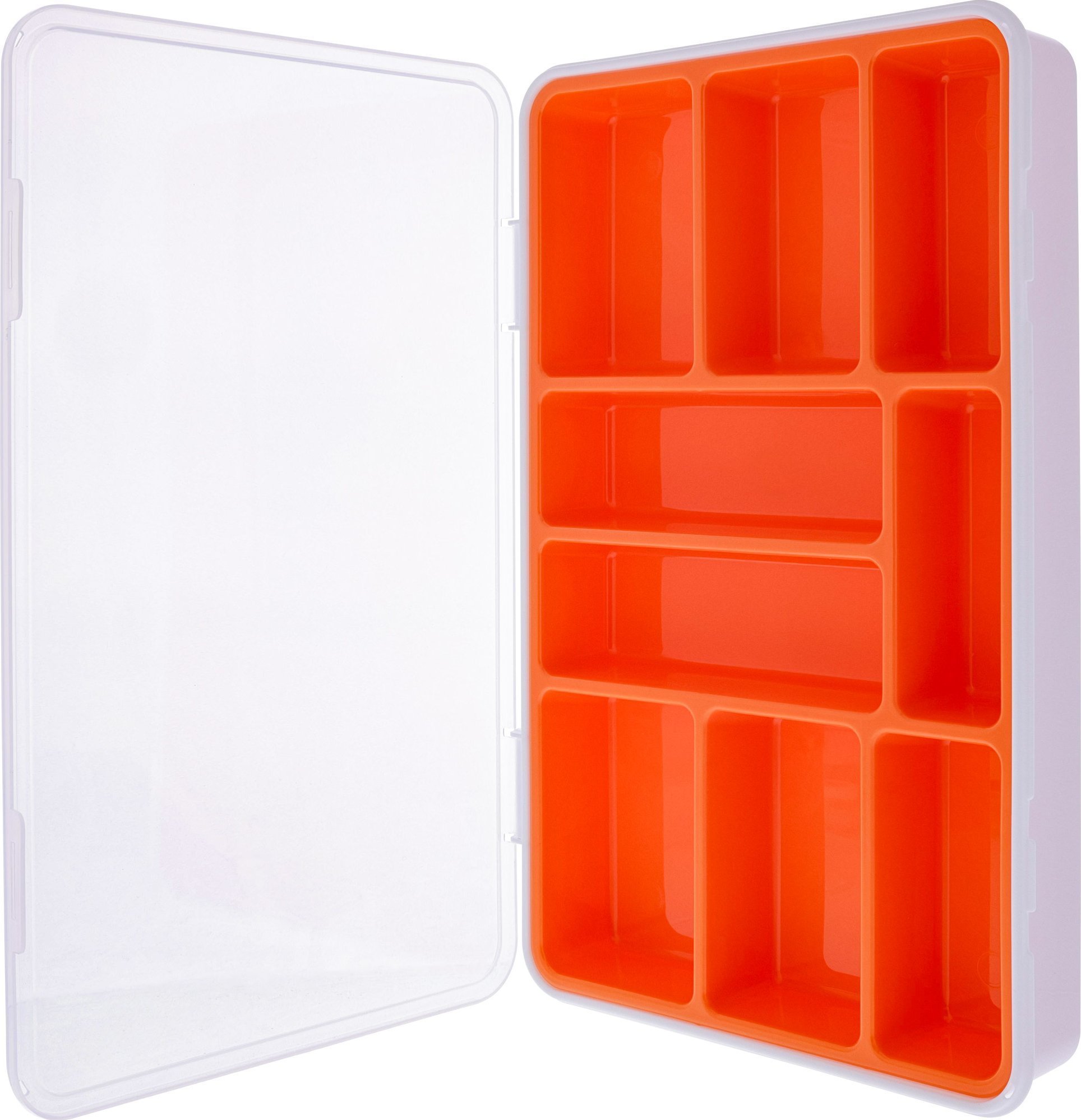 InLine® Kleinteilebox, 9 Fächer, Abmessungen: 290x185x45mm, orange