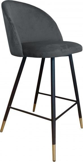 Atos Hoker CLAUDINE BL VELVET GOLD ciemno szary z oparciem ATOS