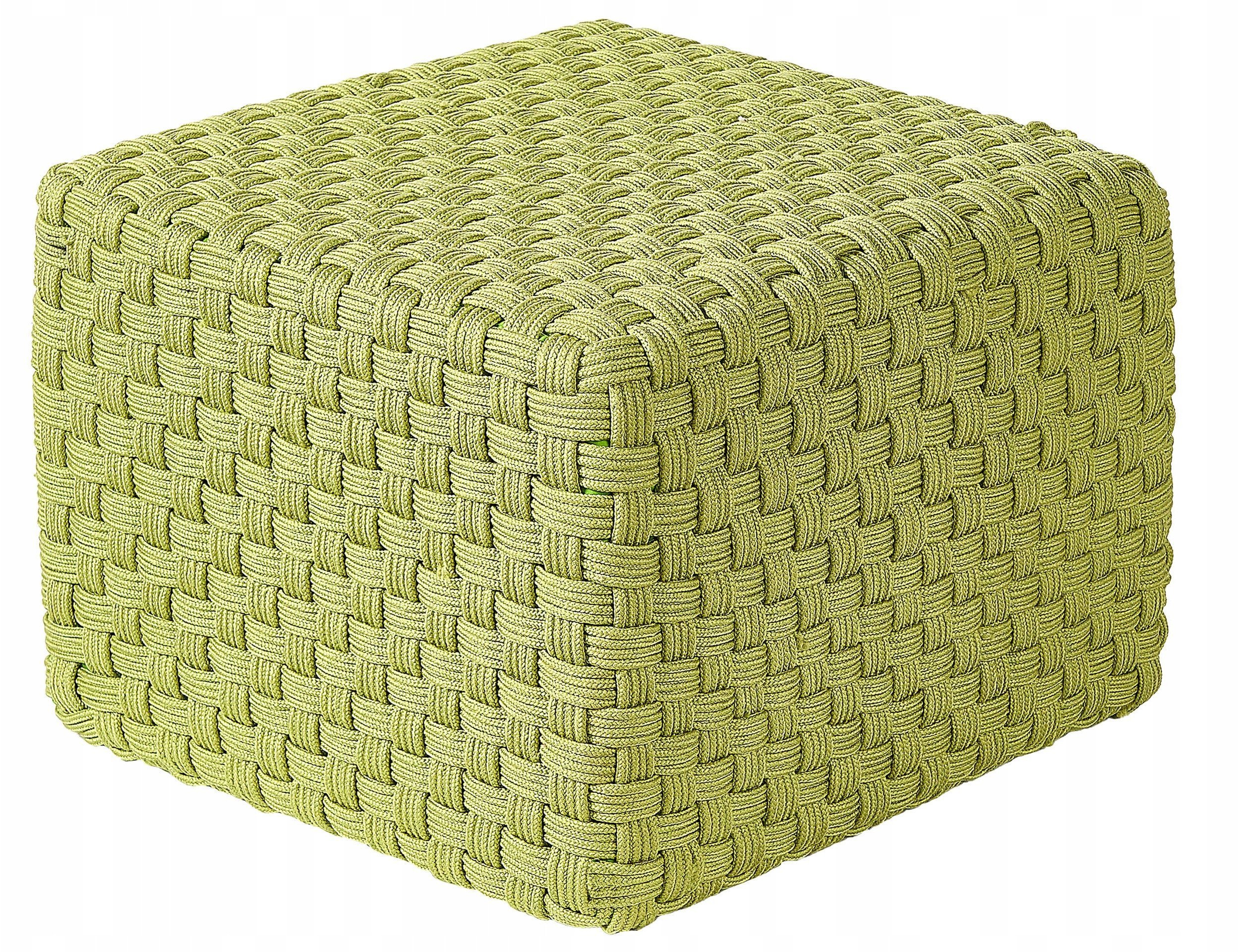 Beliani Puf ogrodowy 50 x 50 x 35 cm zielony NALLI