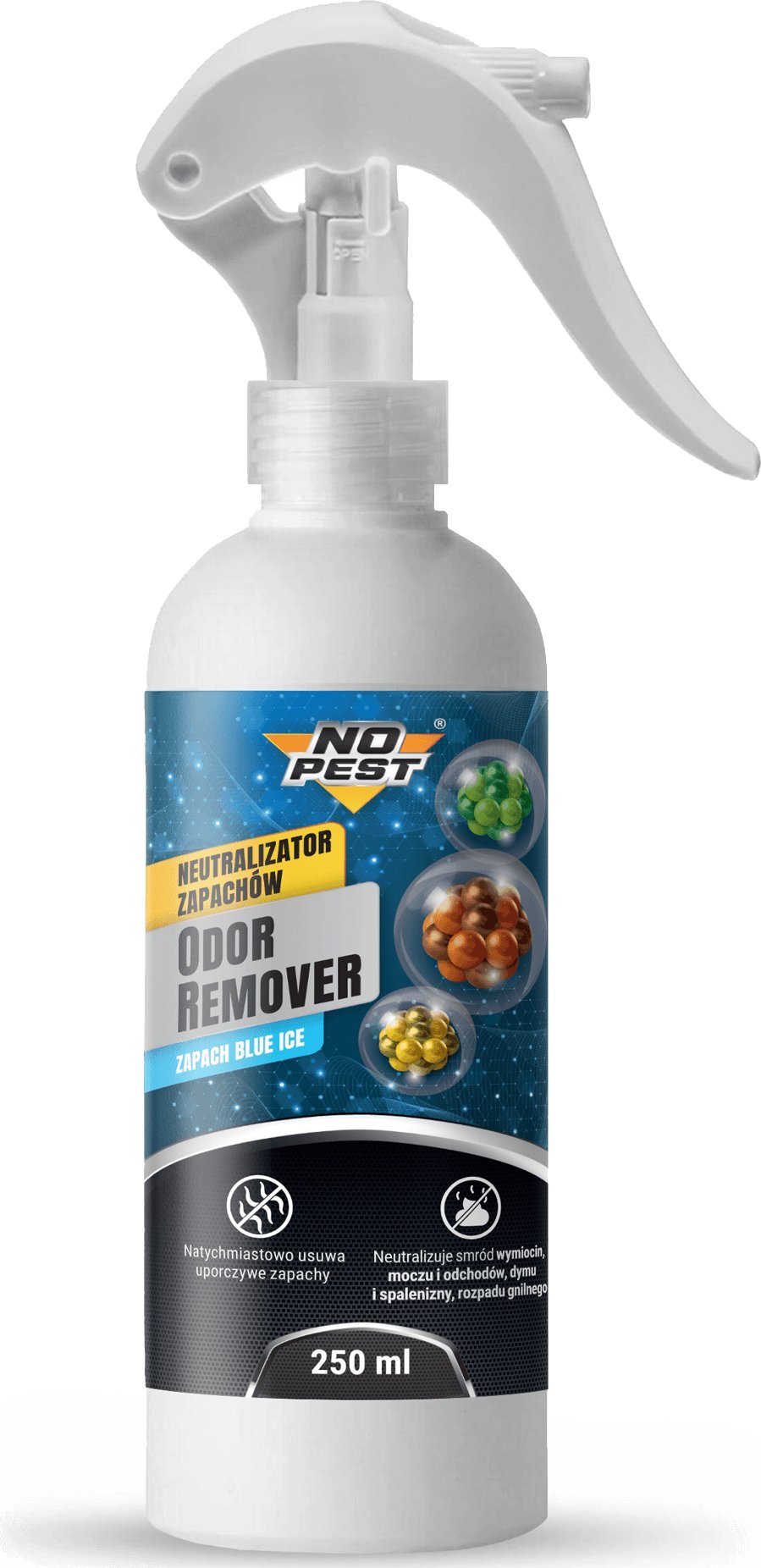 NO PEST Neutralizator Zapachów 250ml Środek Preparat Spray do Usuwania Zapachu Smrodu Moczu Odchodów