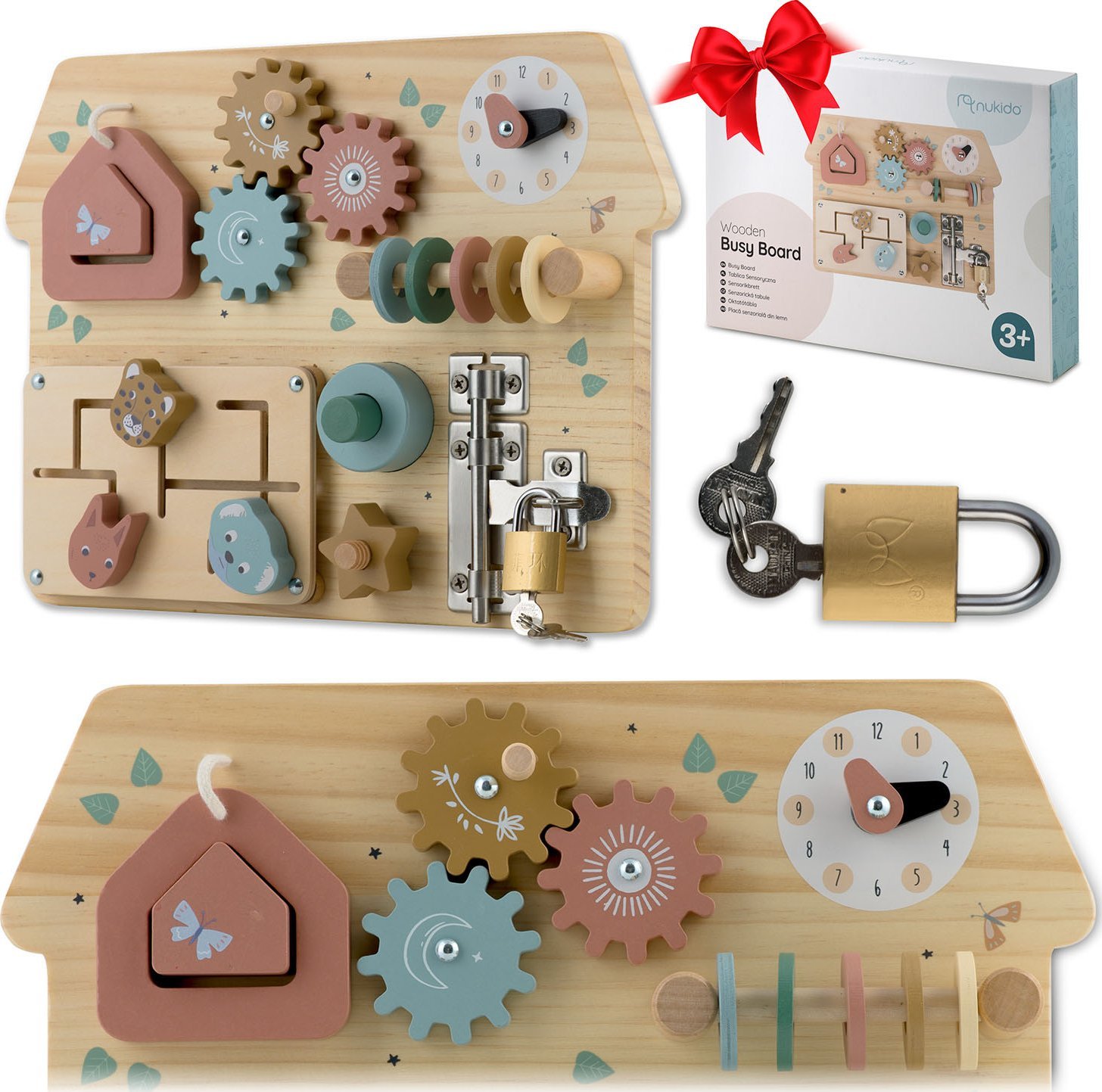 Drewniana tablica sensoryczna NK-859 Nukido