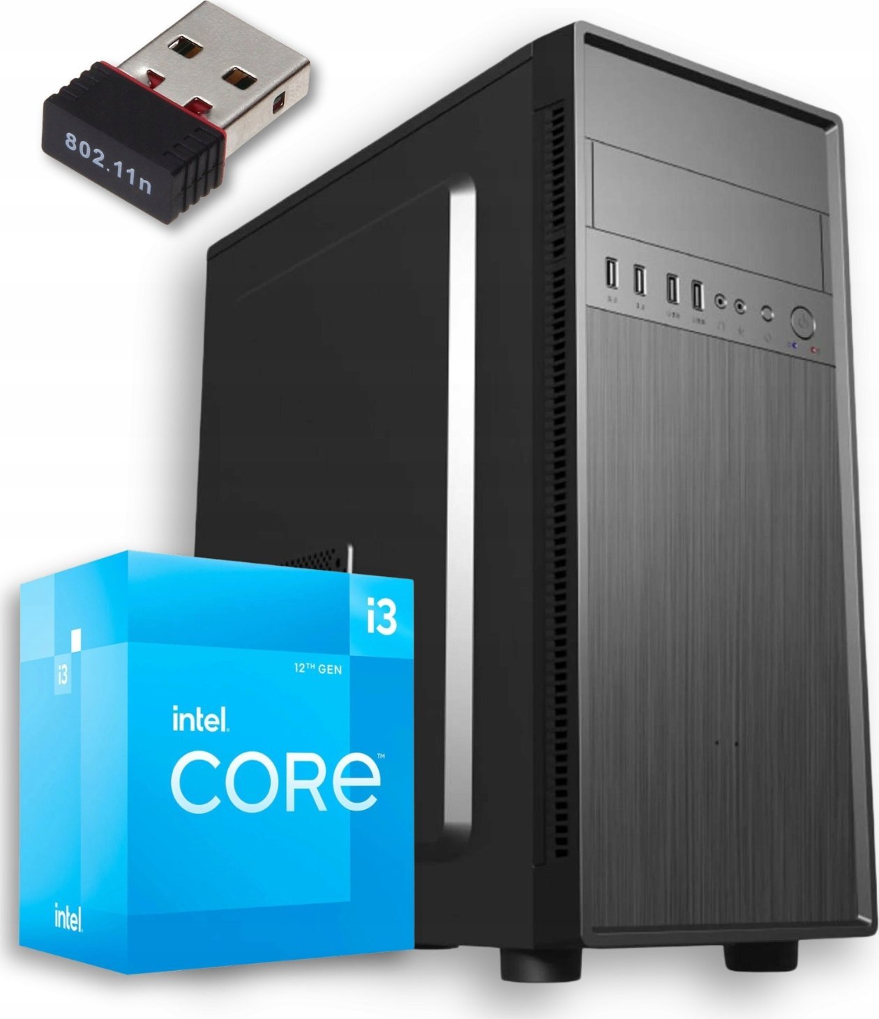 Komputer Pix Protask V1 Intel Core i3 16GB DDR4 512GB SSD DVD Windows 11