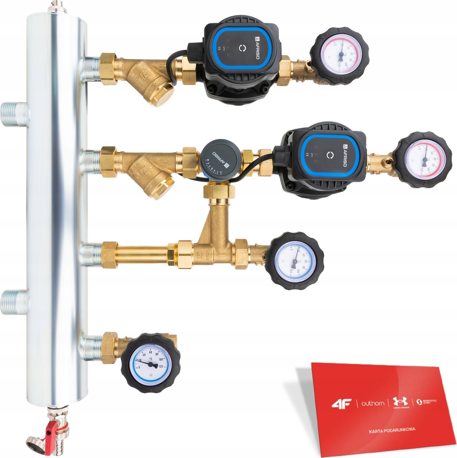 Afriso Afriso zestaw mieszający ze sprzęgłem hydraulicznym BPS 906 AP, człon bez mieszania i z zaworem obrotowym ARV 362, pompy AFRISO APH 160 9090620