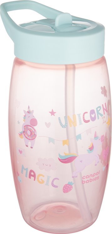 Bidon ze ze składanym ustnikiem 400 ml Jednorożce