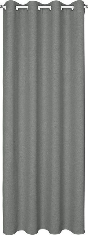Eurofirany Zasłona na przelotkach w stylu eko LIDIA 140X250 szara