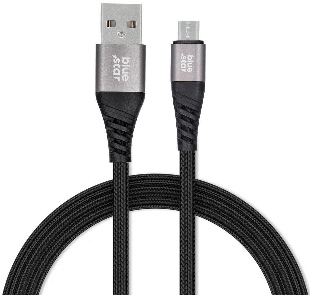 Kabel USB Blue Star USB-A - microUSB 1.2 m Czarny