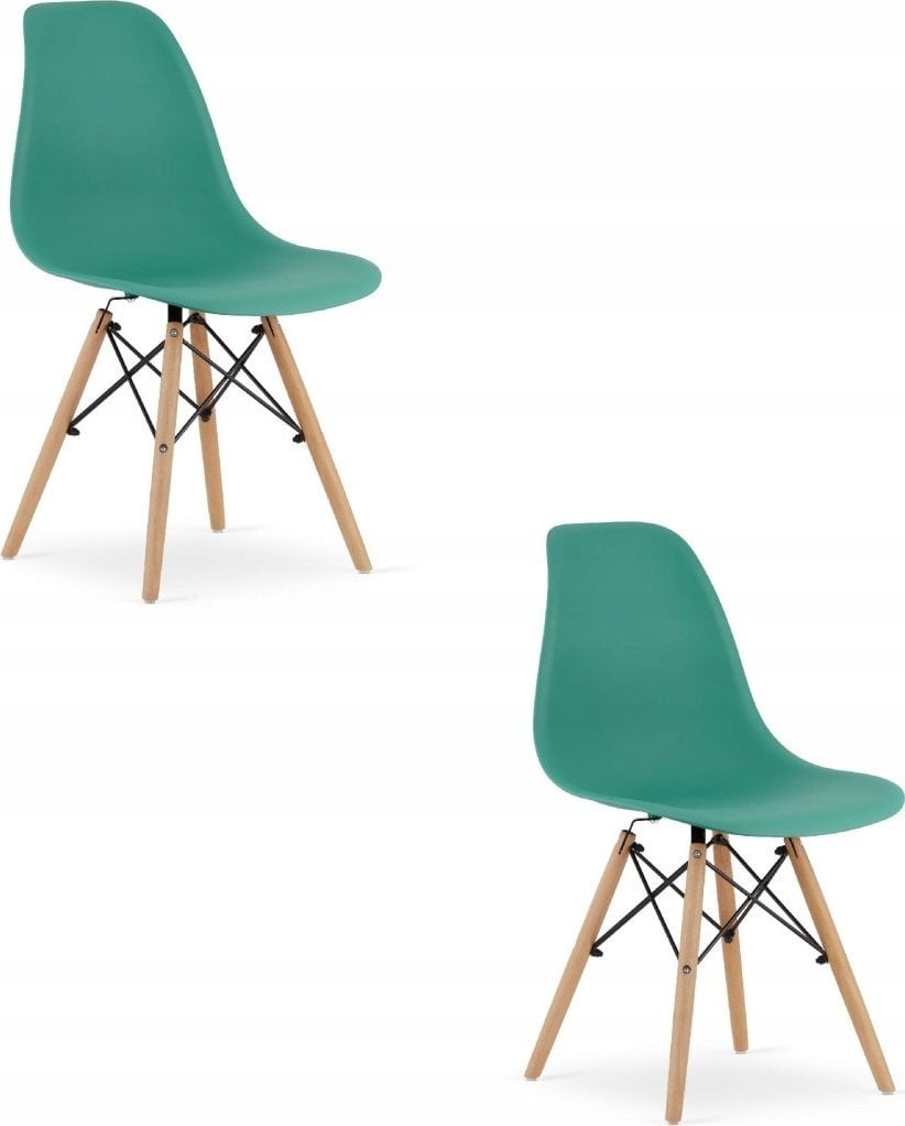 Leobert Krzesło OSAKA zielone / nogi naturalne x 2