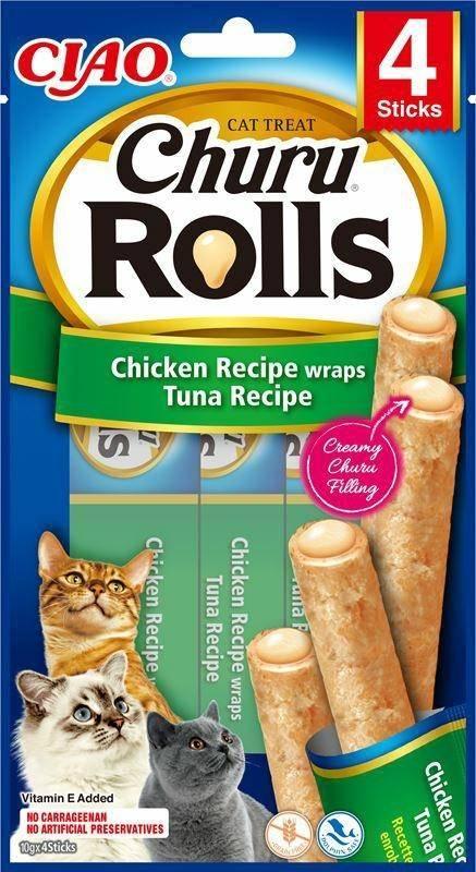 Inaba Foods Churu Rolls Chicken With Tuna 40g, przysmak dla kota
