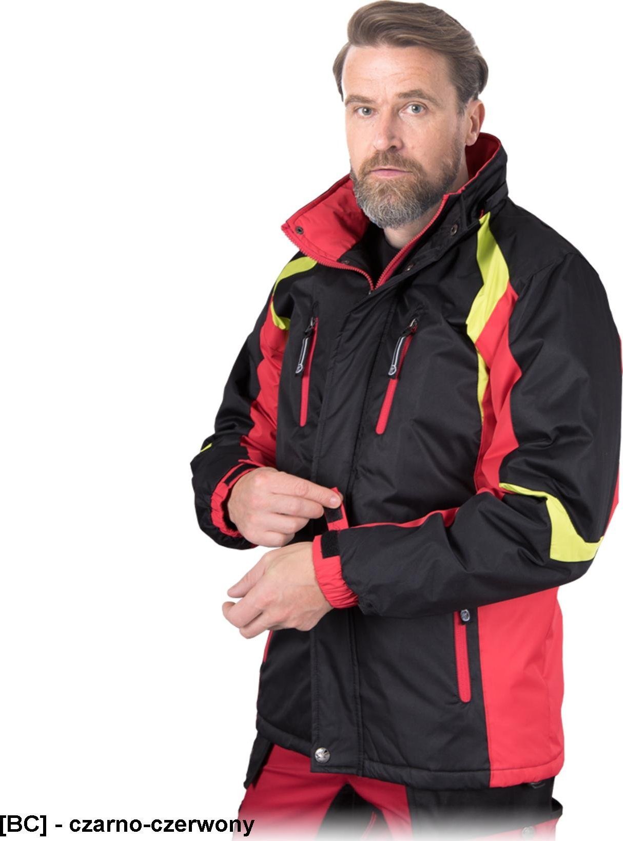 R.E.I.S. WILSSON - kurtka ocieplana polarem, 100% poliester 150 g/m, stójka, odpinany kaptur z polarową podszewką, 5 kieszeni, rękawy ściągacz, suwak