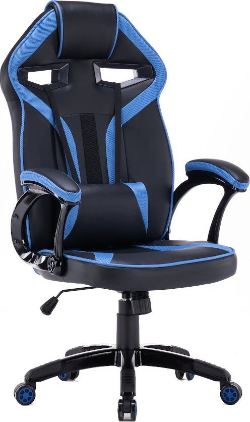 Fotel Elior Dexero czarny-niebieski