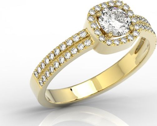 WĘC - Twój Jubiler Pierścionek z żółtego złota z cyrkoniami BP-52Z-C 9 / UE- 49