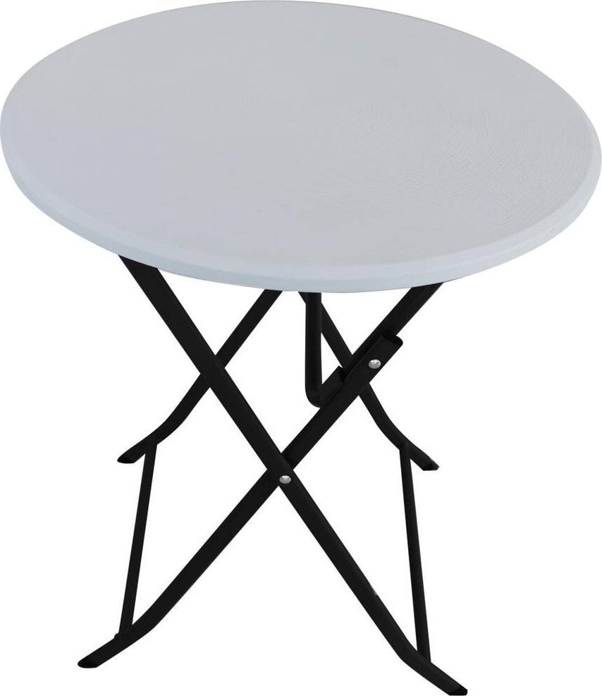 Saska Garden STÓŁ SKŁADANY BALKONOWO CATERINGOWY BIAŁY 60x72CM